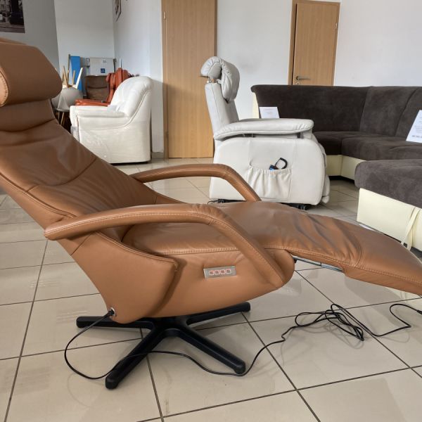 Barna bőr elektromos relax fotel E/031